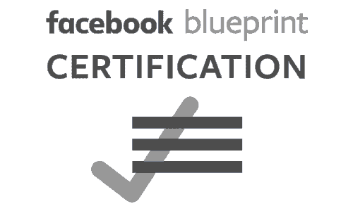High-quality Facebook Blueprint certification badge for social media marketing professionals.