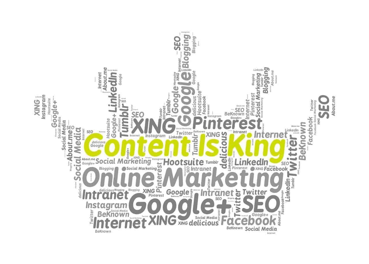 Content is king, online marketing, SEO, social media, digital branding.