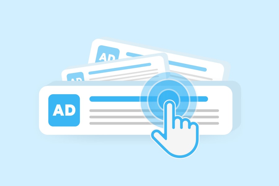 Ads management platform illustration showcasing digital advertising solutions for businesses.