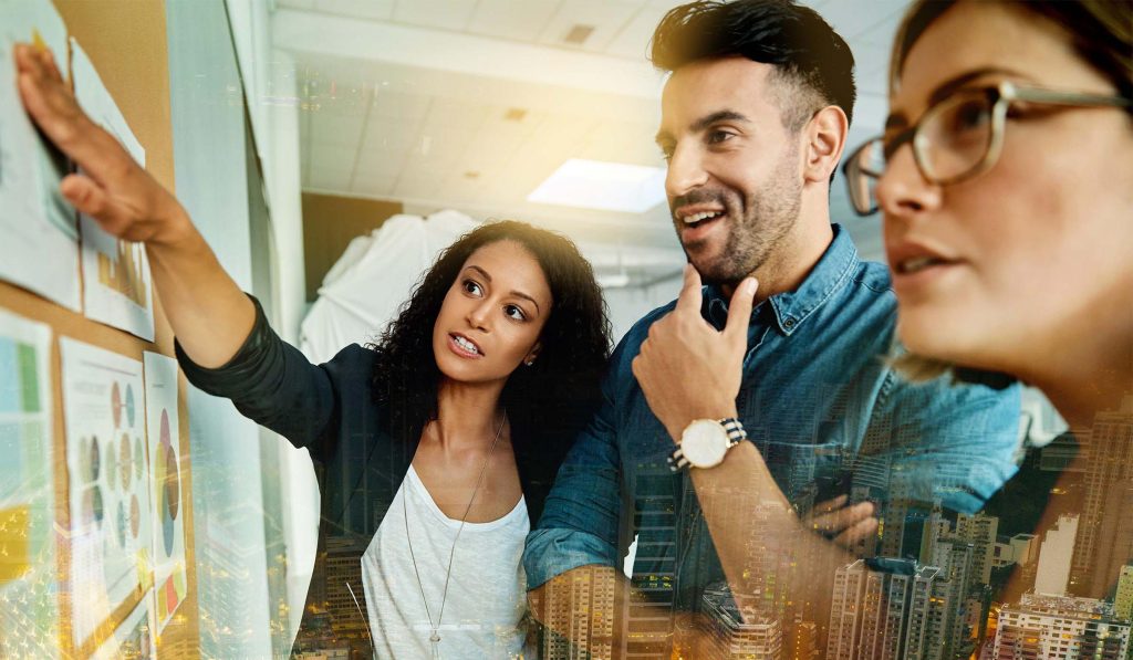 Innovative workspace collaboration at Hozio, Inc. emphasizing flexible office management solutions.