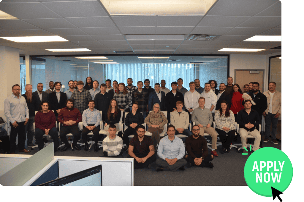 Diverse team of professionals at Hozio company photo in modern office environment.
