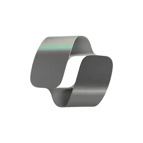 Metal adjustable strap for commercial equipment, flexible industrial metal strap for secure fastening.