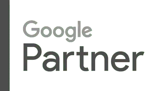 Google Partner logo demonstrating Hozio Inc. partnership and certification in digital marketing.